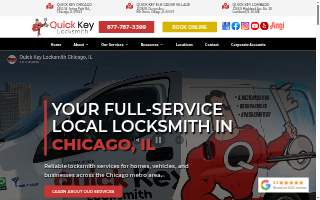 Quick Key Locksmith & Security Lombard website