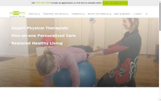 Symmetry Physical Therapy website
