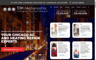 TDH Mechanical, Heating and Cooling Contractors website