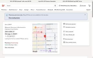 Walgreens Pharmacy at Northwestern Outpatient Care Pavilion website