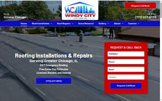 Windy City Flat Roof website