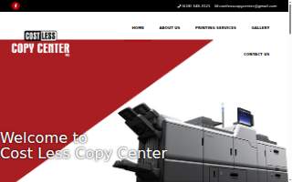 Cost Less Copy Center website