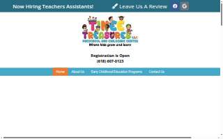 Tinee Treasures Preschool & Childcare Center website