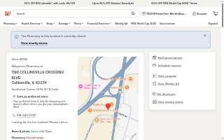 Walgreens Pharmacy of Collinsville website