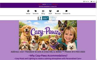Cozy-Pawz Accommodations, LLC of Crest Hill website