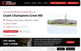 Crash Champions Collision Repair of Crest Hill website