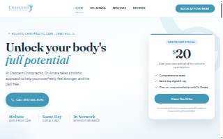Crescent Chiropractic website