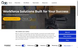 Onin Staffing of Crest Hill website