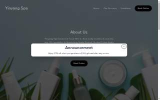 YinYang Spa website