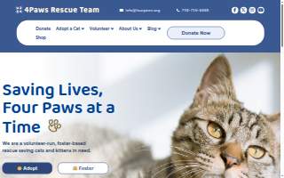 4Paws Home Care website