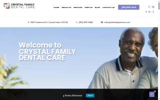 Crystal Family Dental Care website