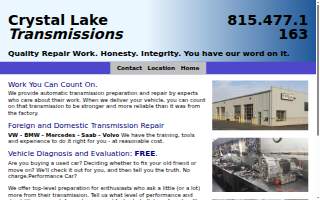 Crystal Lake Transmissions website