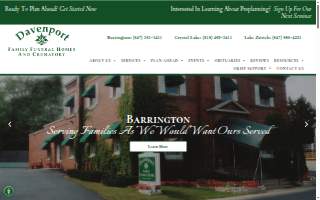 Davenport Family Funeral Homes and Crematory – Crystal Lake website
