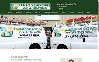 Four Seasons Heating, Air Conditioning, Plumbing, & Electric website