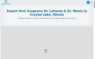 Lehman & Menis Dental Implant and Oral Surgery Specialists of Crystal Lake website