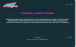 Adventure Arcade Escape Rooms website