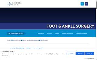 Christie Clinic at The Riverfront - Foot & Ankle Surgery website
