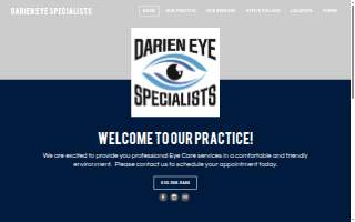Darien Eye Specialists website