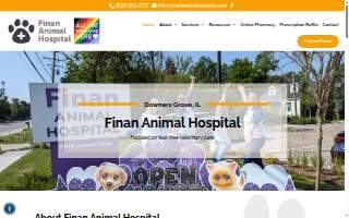 Finan Animal Hospital website
