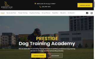 Prestige Dog Training of Darien website