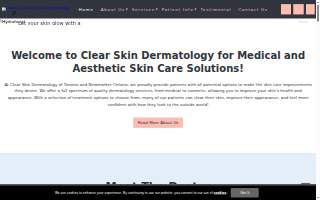 Clear Skin Dermatology of De Kalb website
