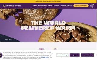 Insomnia Cookies of De Kalb website