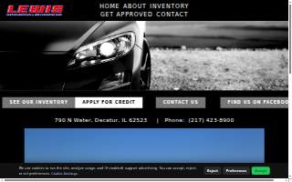 Lewis Auto Sales website