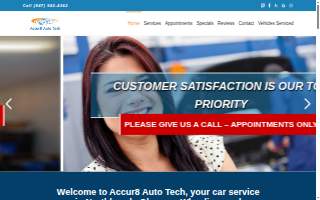 Accur8 Auto Tech - Northbrook, Illinois website
