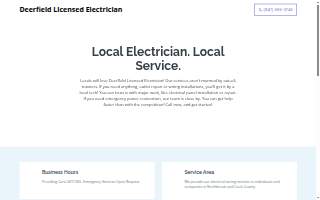 Deerfield Licensed Electrician website