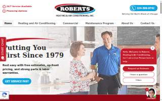 Roberts Heating & Air Conditioning, Inc. of Deerfield website