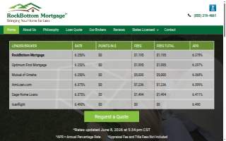 RockBottom Mortgage LLC website