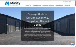 Minify Self-Storage Dixon website