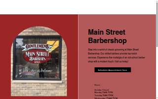 Main Street Barbershop website