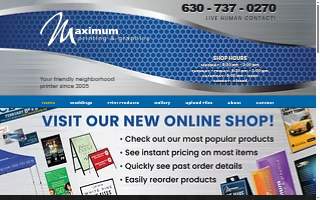 Maximum Printing and Graphics website