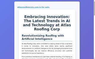 Atlas Roofing Corporation website