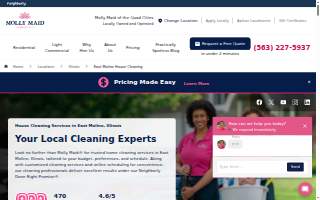cleaning services of East Moline website