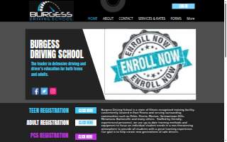Burgess Driving School of East Peoria website