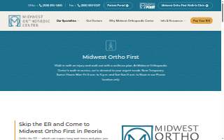 Midwest Ortho First Walk-In Clinic of East Peoria website