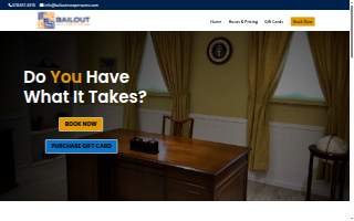 BAILOUT Escape Rooms website