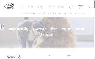 All Natural Pet Center of Edwardsville website