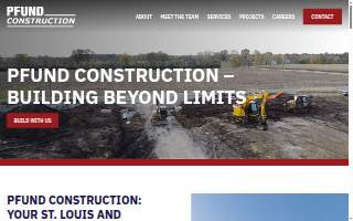 Pfund Construction website