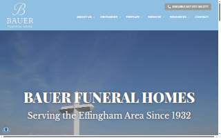 Bauer Funeral Home website