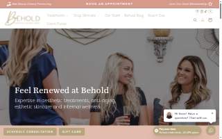 Behold Aesthetics and Wellness Center website