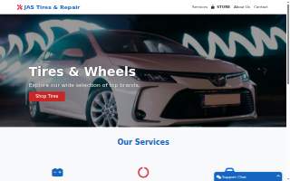 JAS Tires & Repair website