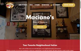 Maciano's Pizza & Pastaria of Carol Stream website