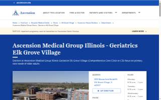 Ascension Medical Group Illinois - Geriatrics Elk Grove Village website