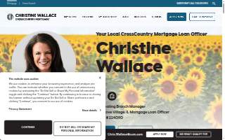 Christine Wallace at CrossCountry Mortgage website