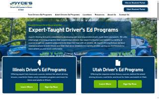 Joyce's Driving School of Elk Grove Village website