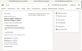 Walgreens Pharmacy of Elk Grove Village website