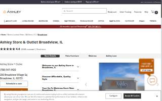 Ashley Store + Outlet of Elmhurst website